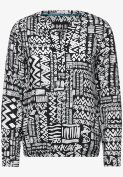 Gemusterte Bluse