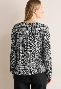 Gemusterte Bluse