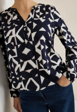 Gemusterte Bluse