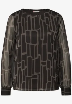 Gemusterte Chiffon Bluse