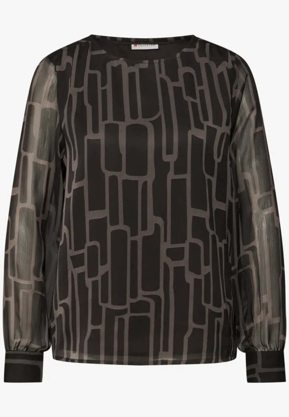 Gemusterte Chiffon Bluse