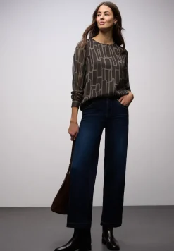 Gemusterte Chiffon Bluse