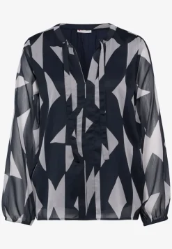 Gemusterte Chiffon-Bluse