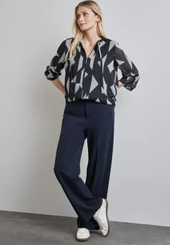 Gemusterte Chiffon-Bluse