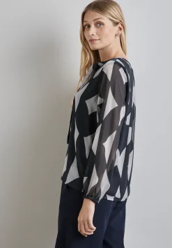 Gemusterte Chiffon-Bluse