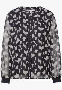Gemusterte Chiffon-Bluse