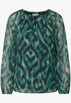 Gemusterte Chiffon-Bluse