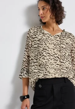 Gemusterte Chiffon-Tunika