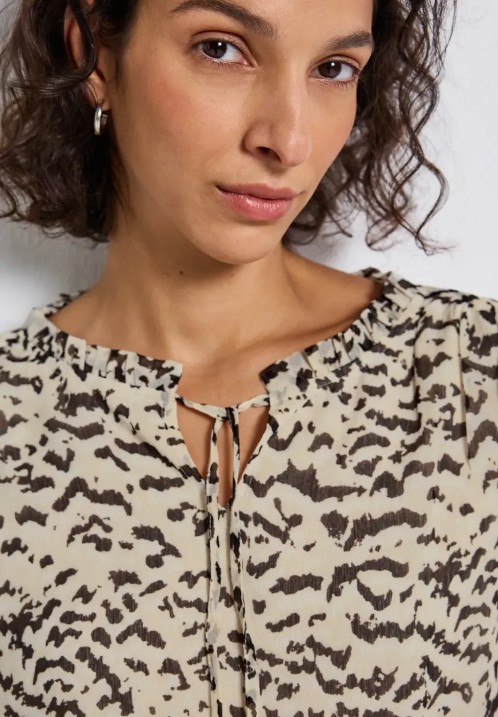 Gemusterte Chiffon-Tunika
