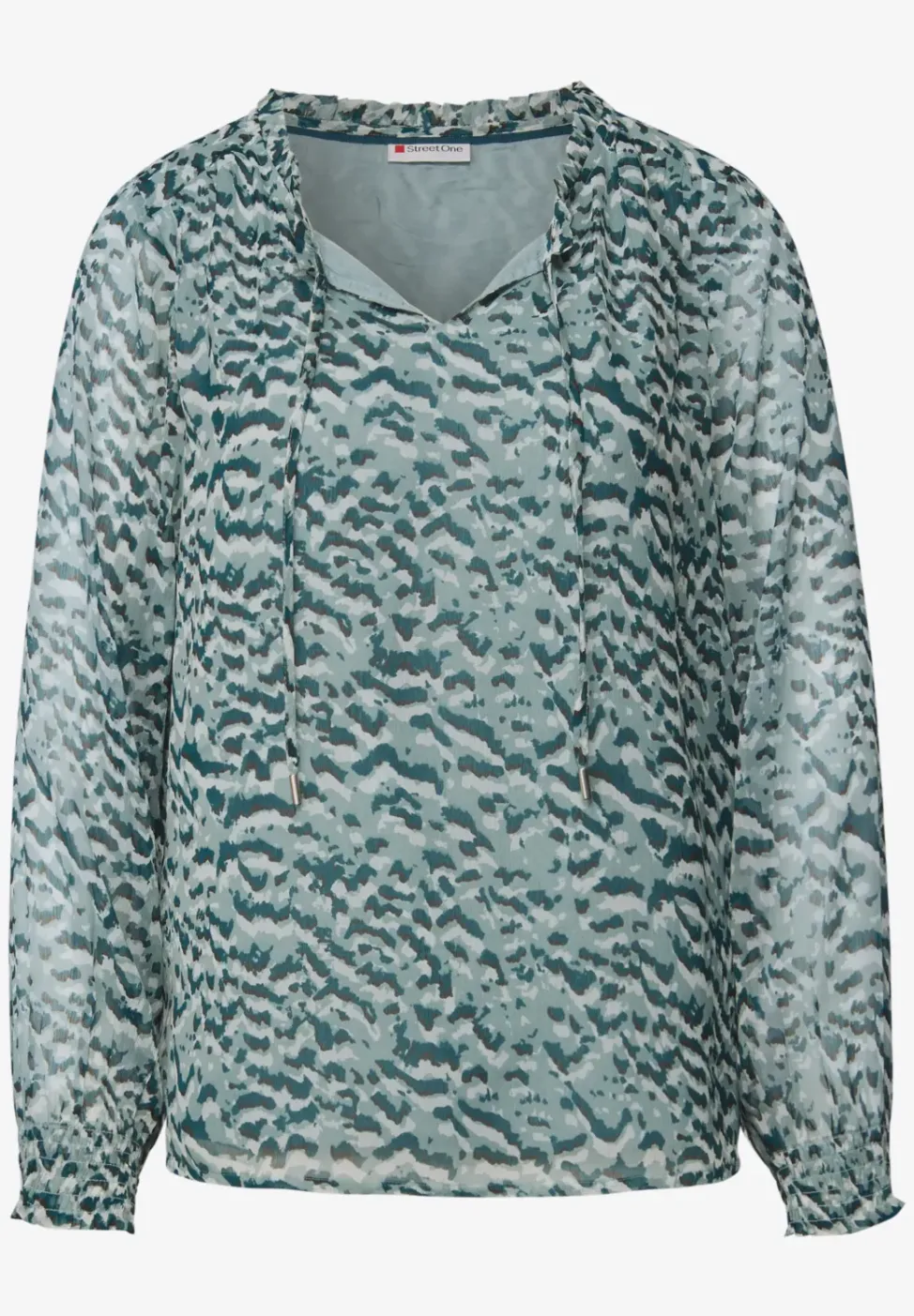 Gemusterte Chiffon-Tunika