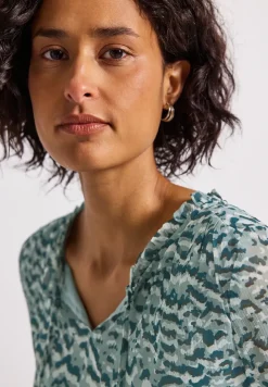 Gemusterte Chiffon-Tunika