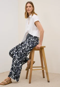 Gemusterte Crepe Hose