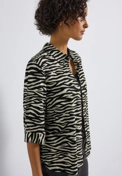 Gemusterte Hemdbluse