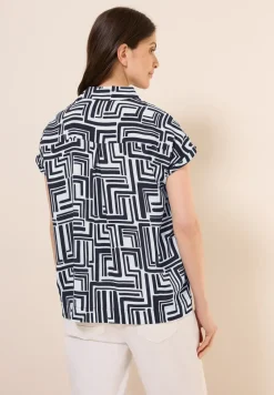 Gemusterte Hemdbluse