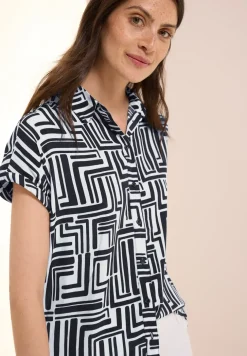 Gemusterte Hemdbluse