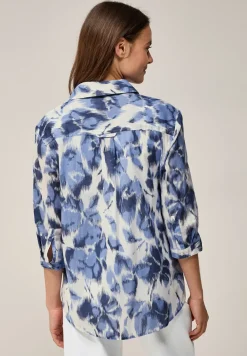 Gemusterte Long Blouse