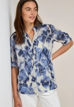 Gemusterte Long Blouse