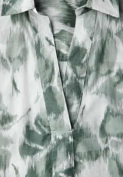 Gemusterte Long Blouse