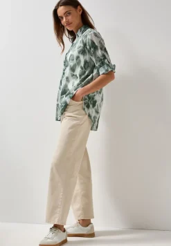 Gemusterte Long Blouse