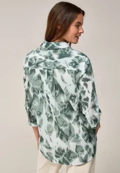 Gemusterte Long Blouse