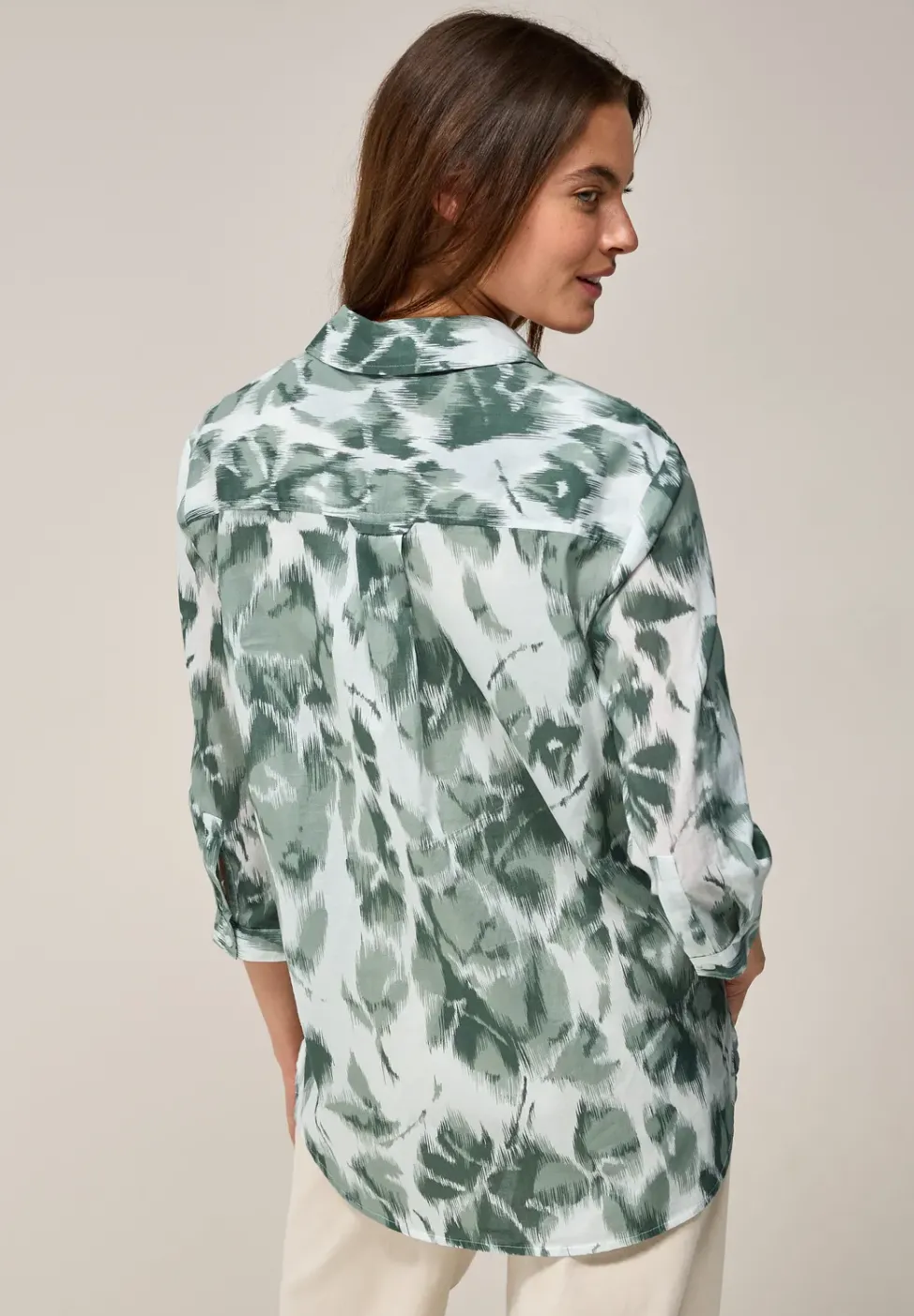 Gemusterte Long Blouse