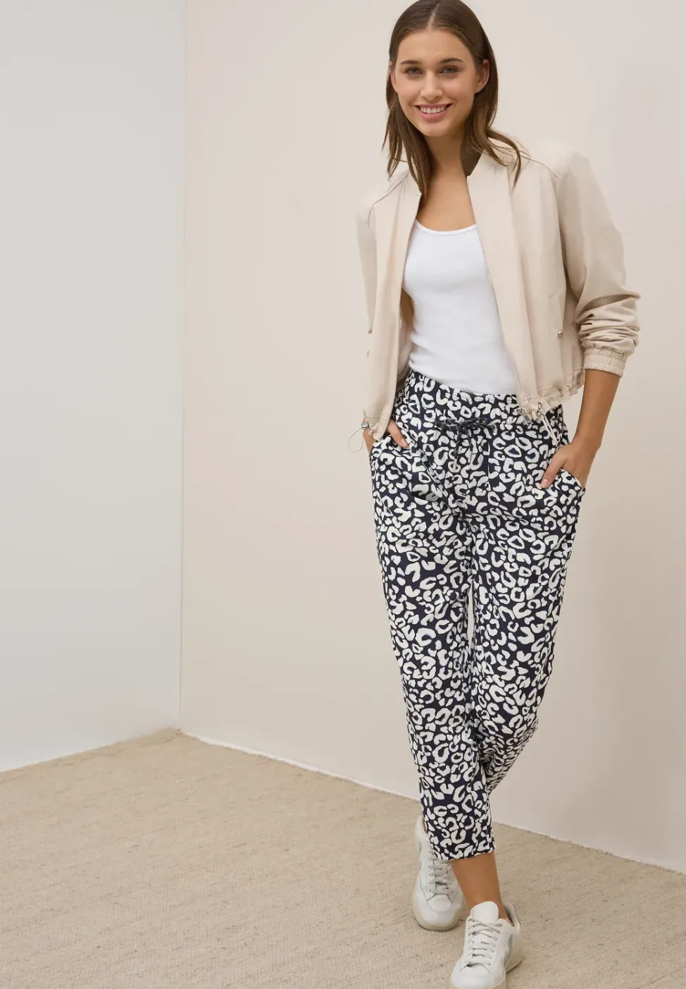 Gemusterte Loose Fit Hose