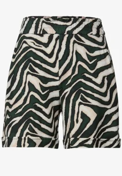 Gemusterte Paperbag Shorts