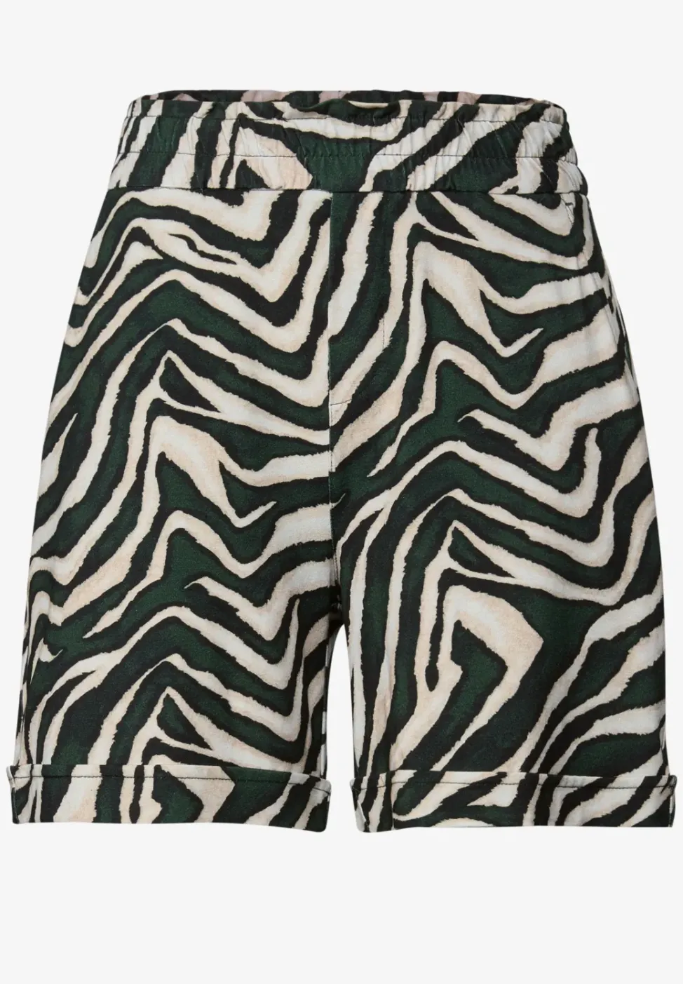 Gemusterte Paperbag Shorts