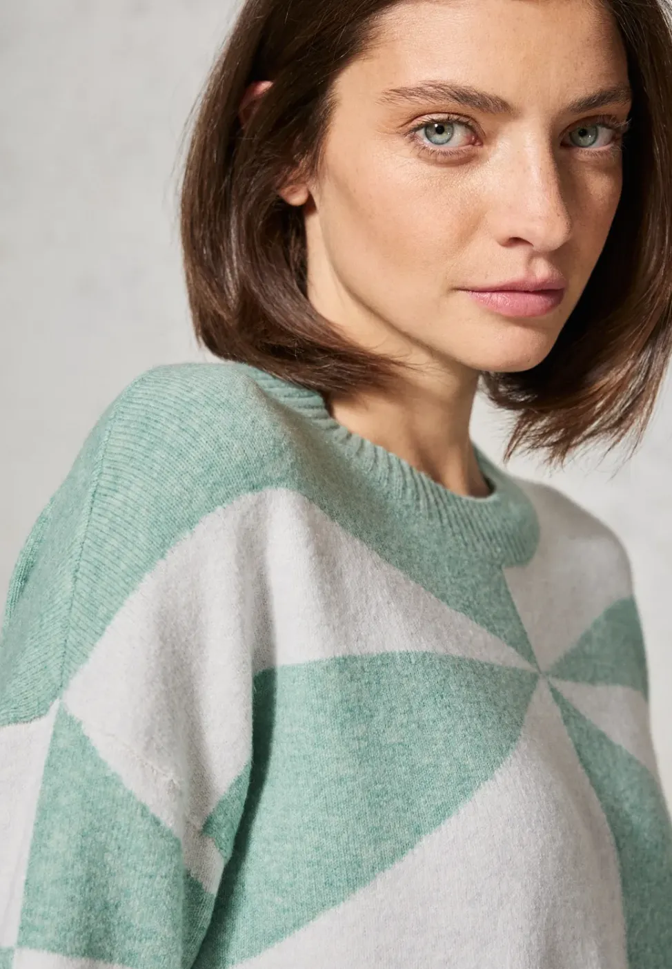 Gemusterter Pullover