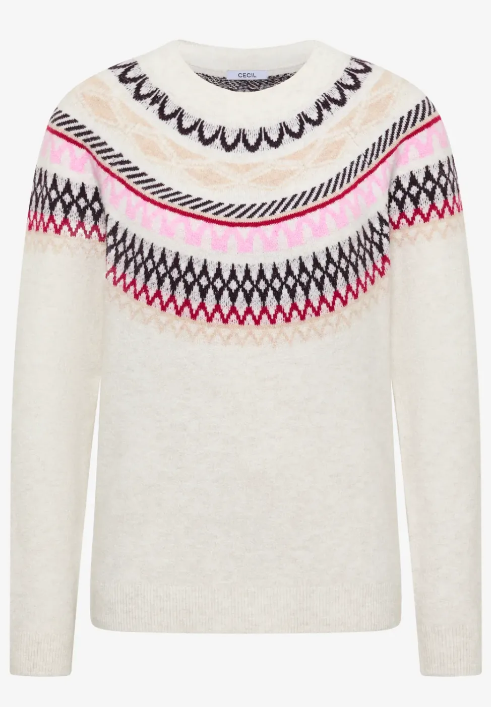 Gemusterter Strickpullover