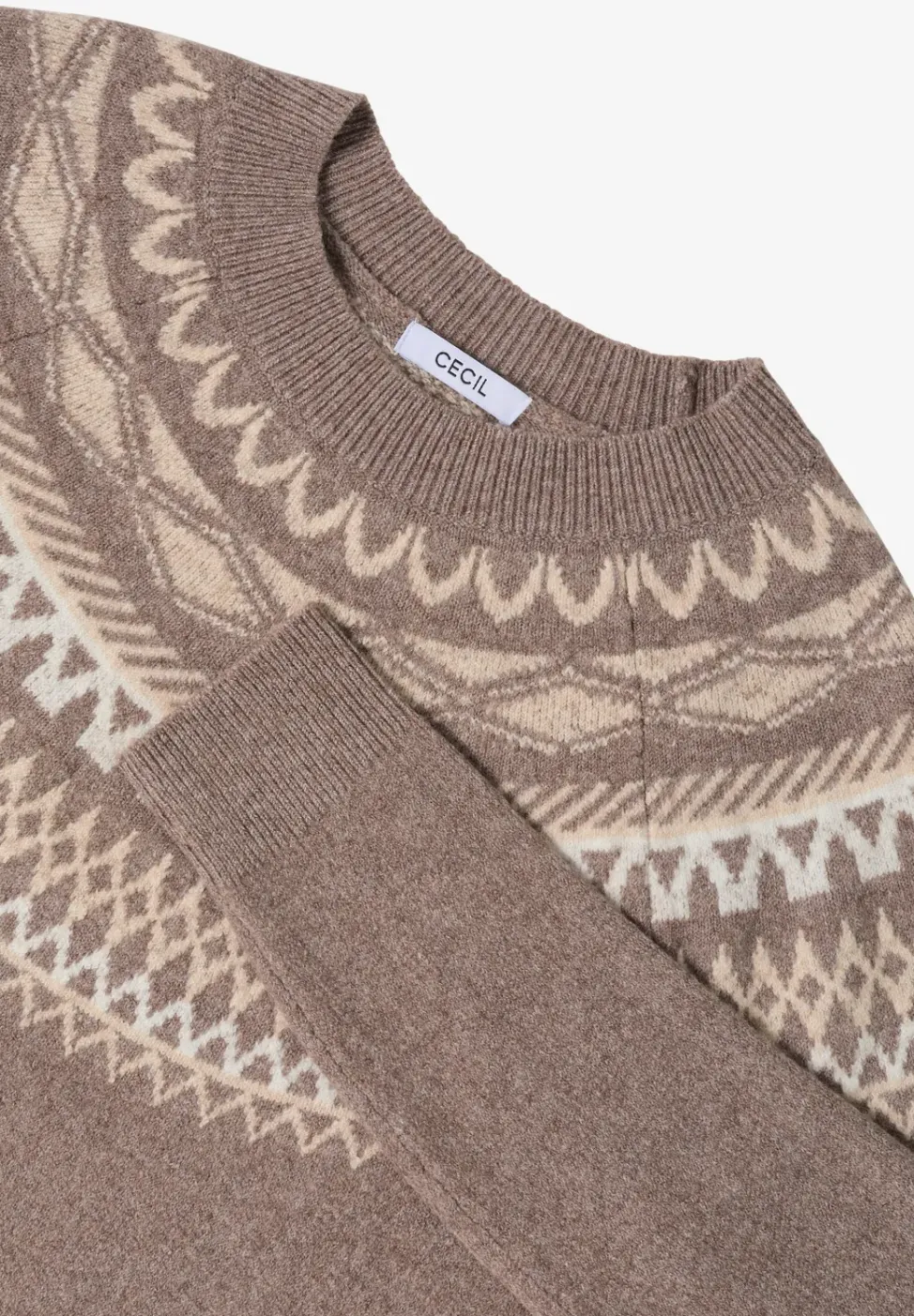 Gemusterter Strickpullover