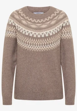 Gemusterter Strickpullover