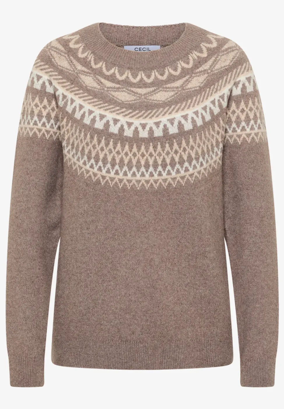Gemusterter Strickpullover