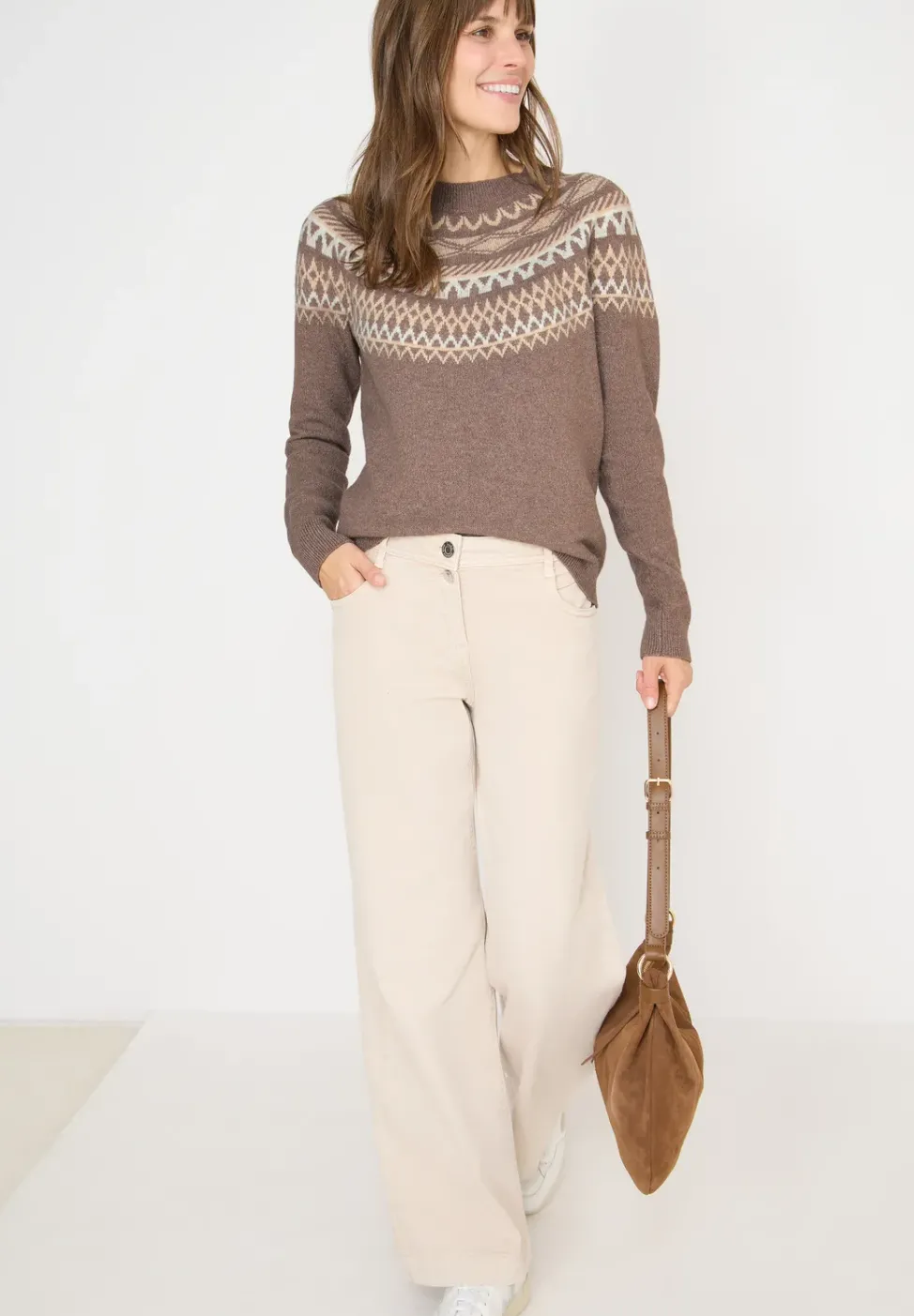 Gemusterter Strickpullover
