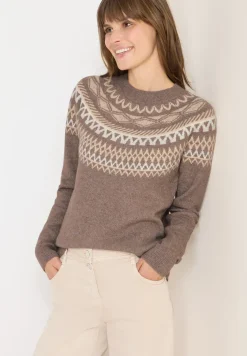 Gemusterter Strickpullover