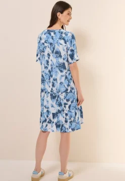 Gemustertes Crepe-Kleid