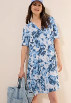 Gemustertes Crepe-Kleid