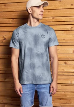 Gemustertes Crewneck T-Shirt