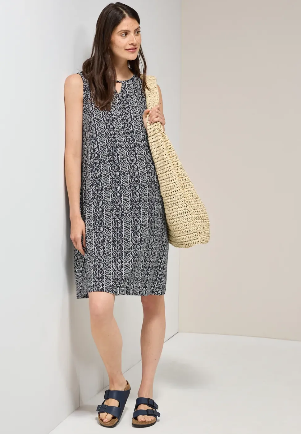 Gemustertes Jersey-Kleid