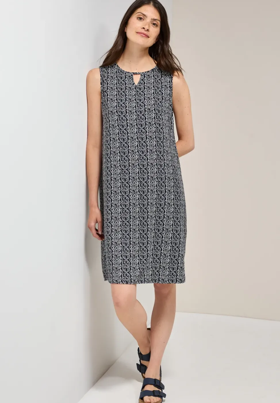 Gemustertes Jersey-Kleid