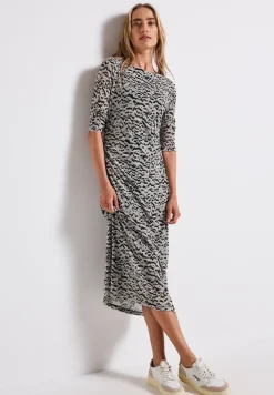 Gemustertes Mesh-Kleid
