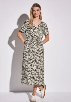 Gemustertes Midi-Kleid