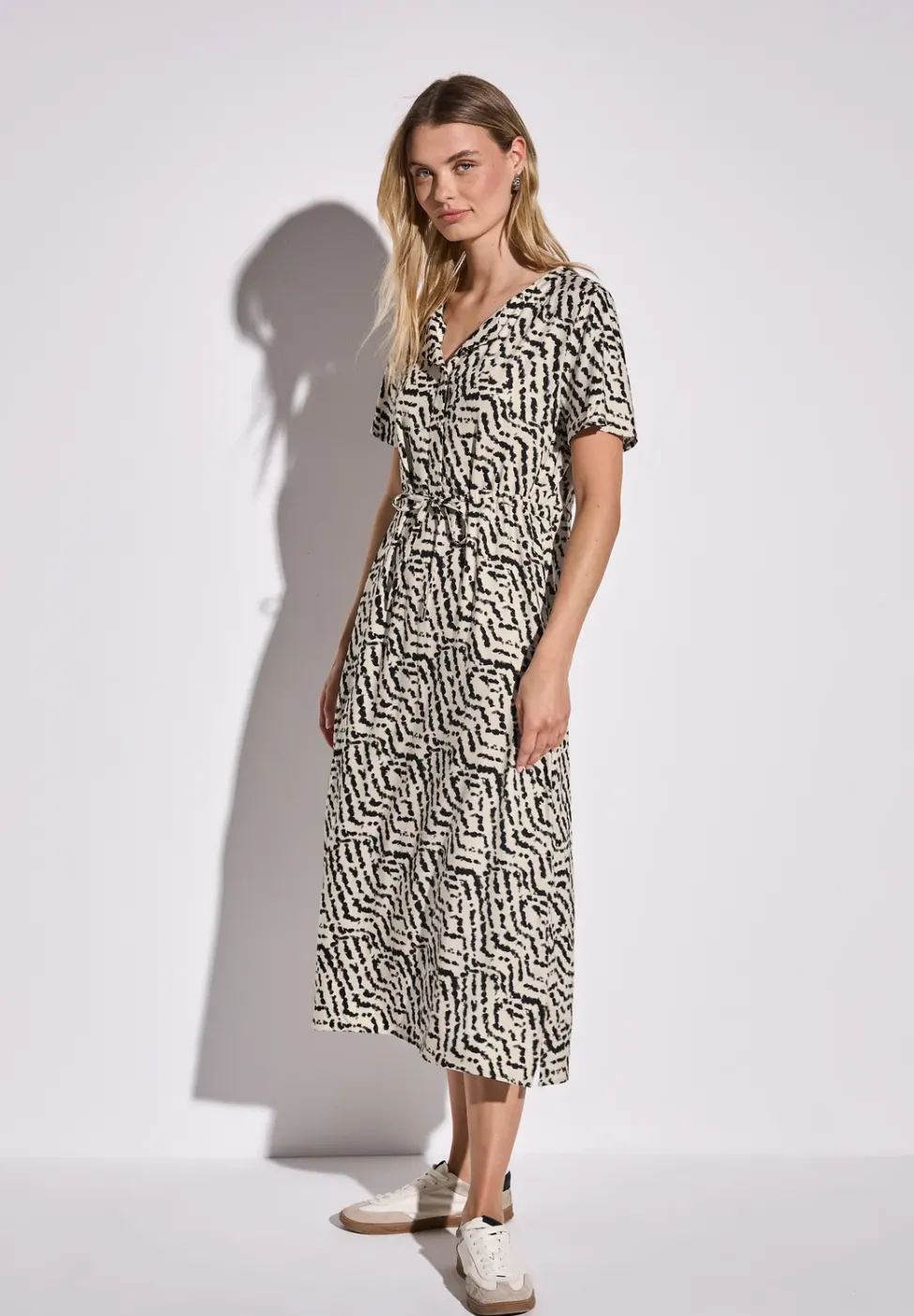 Gemustertes Midi-Kleid