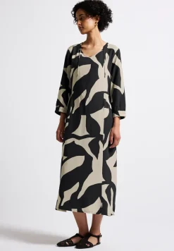 Gemustertes Midi-Kleid