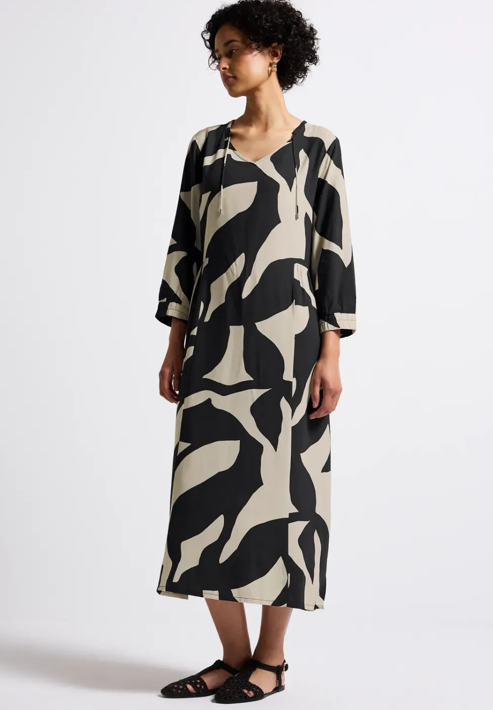 Gemustertes Midi-Kleid