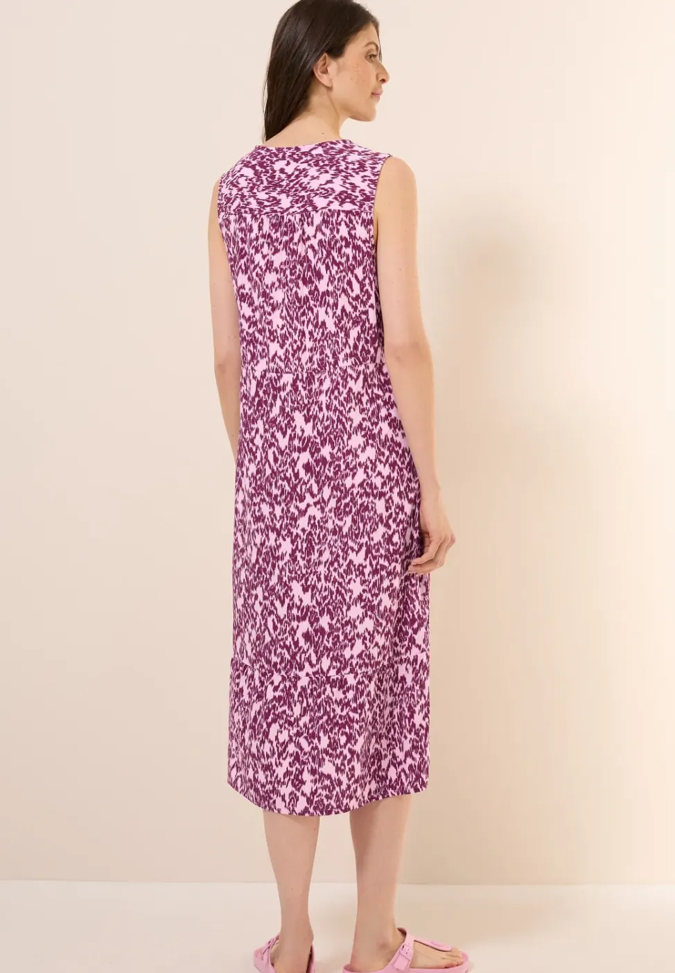 Gemustertes Midi-Kleid