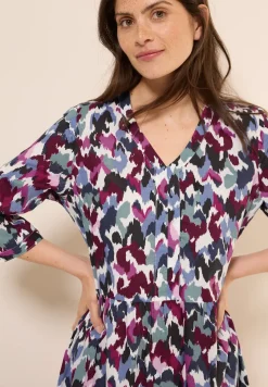 Gemustertes Midi-Kleid