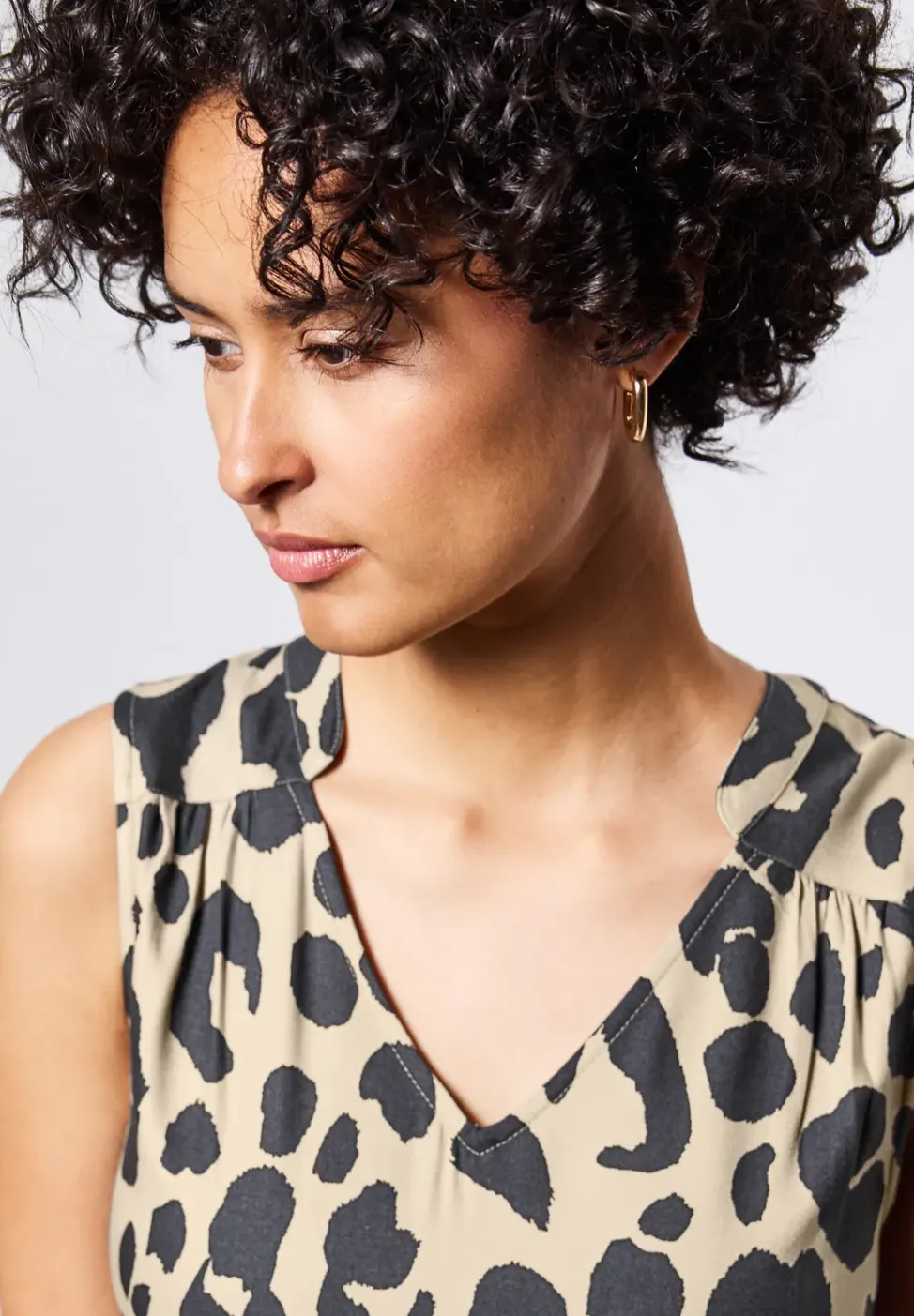 Gemustertes Midi-Kleid