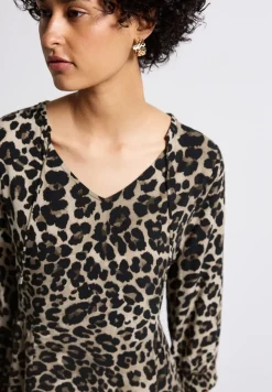 Gemustertes Midi-Kleid