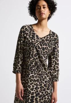 Gemustertes Midi-Kleid